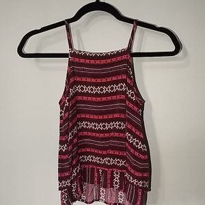 Girls Aztec pattern spaghetti strap top